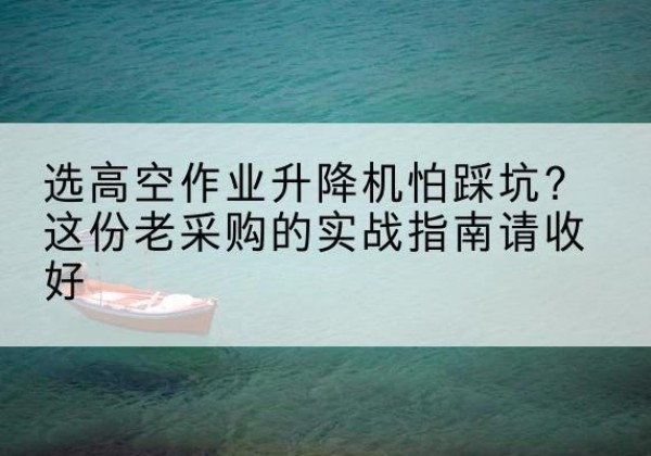 德庆高空作业升降机厂家推荐-选高空作业升降机怕踩坑？这份老采购的实战指南请收好